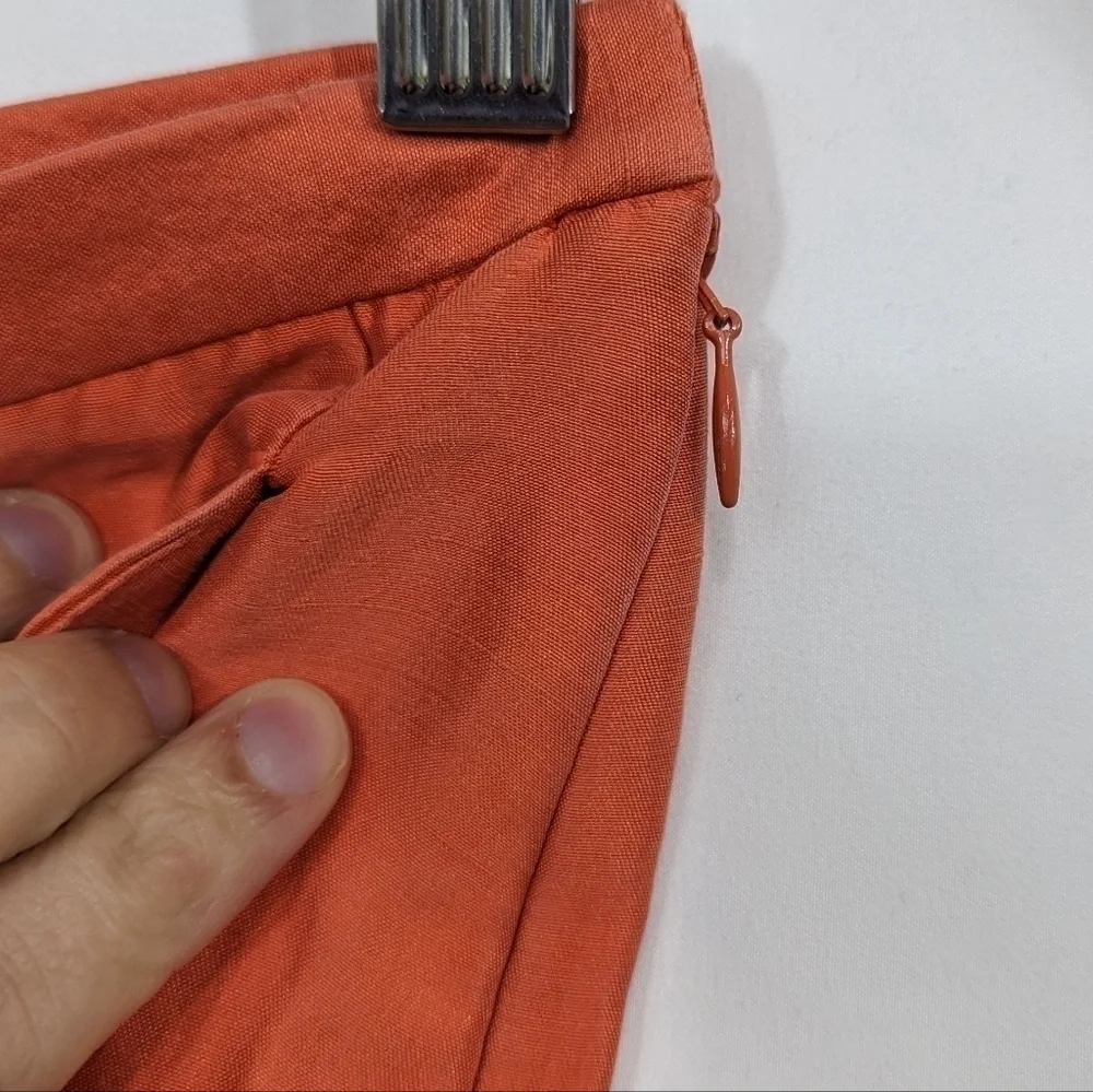 Ann Taylor Vintage Raw Silk Cropped Pants Sz M